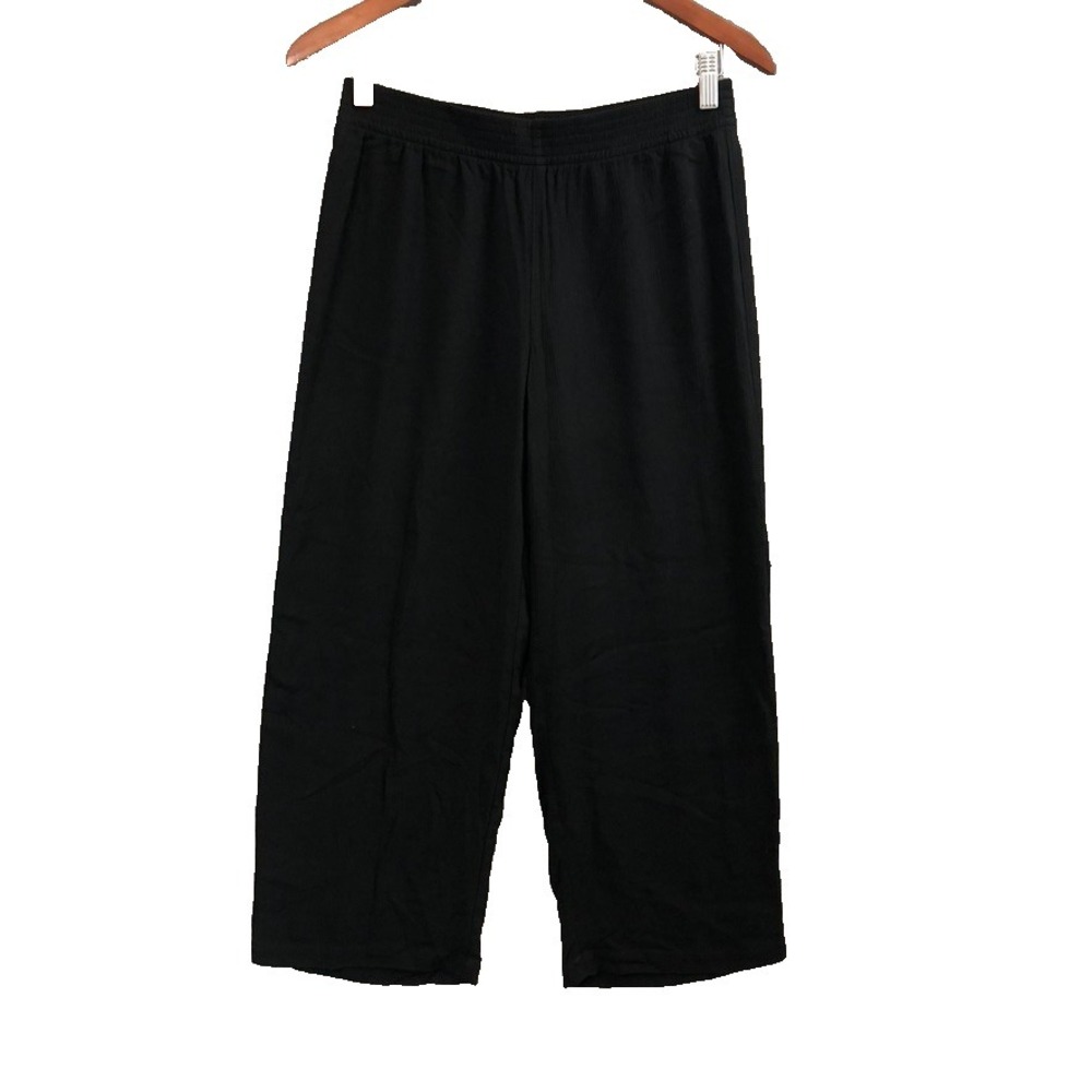 Babaton Pants Womens Small Black Elastic Waist Lightweight Straight Leg Comfort